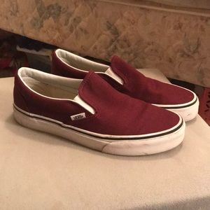 Maroon vans!